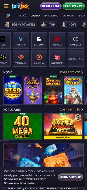 Přehled poskytovatelů her a nových automatů na webu Lolajack